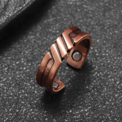 Pure Red Copper Ring Creative Style Open Magnetic Energy Ring Magnet