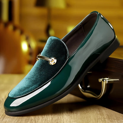 Plus Size Leather Shoes Men's Formal Wear Business Pointed Casual British