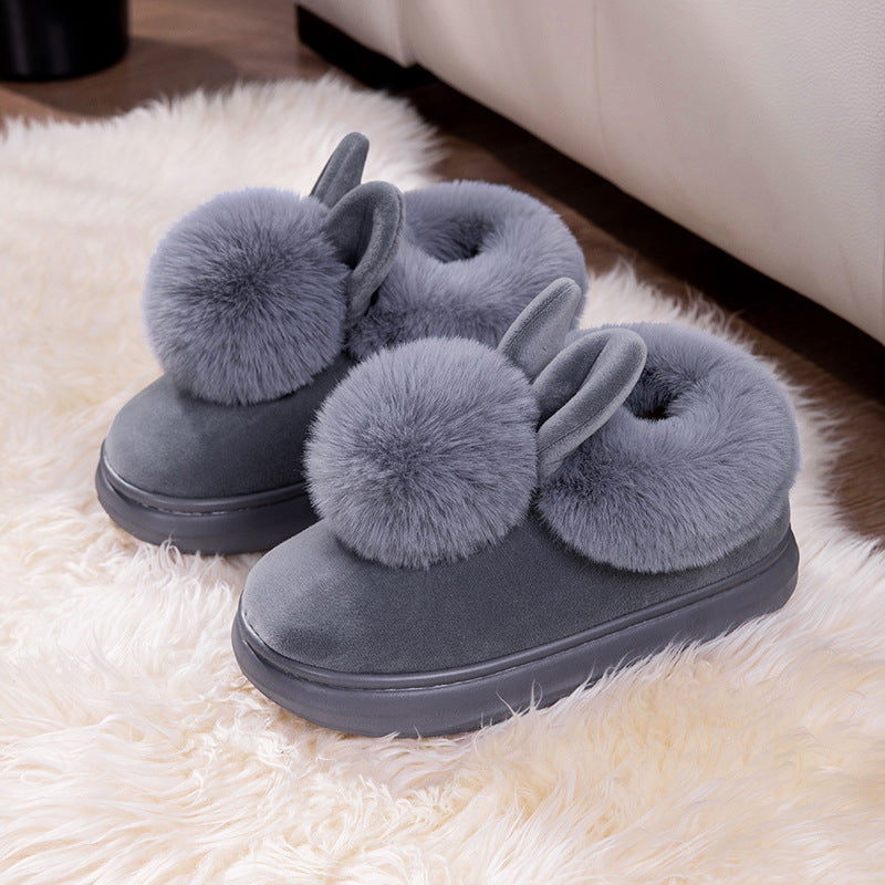 Cotton Slippers Women's Bag With Winter Indoor