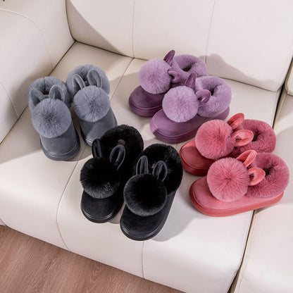 Cotton Slippers Women's Bag With Winter Indoor