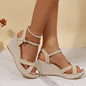 Women's Cross Buckle With Hemp Rope Comfortable Open Toe Shoes