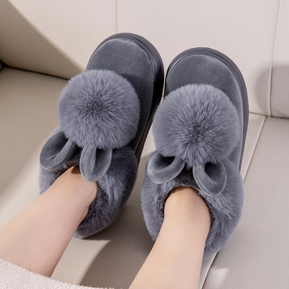 Cotton Slippers Women's Bag With Winter Indoor